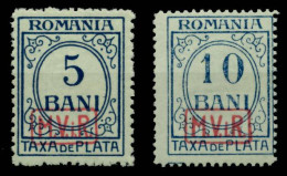BES. 1WK D-MV RUMÄNIEN PORTO Nr 6-7 Postfrisch Gepr. X6B545A - Besetzungen 1914-18