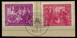 DDR 1950 Nr 248-249 Gestempelt Briefstück X735A42 - Gebruikt