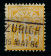 SCHWEIZ ZIFFERNMUSTER Nr 49 Gestempelt X7446BA - Used Stamps