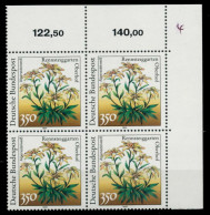 BRD 1991 Nr 1509 Postfrisch VIERERBLOCK ECKE-ORE X76CD9A - Unused Stamps