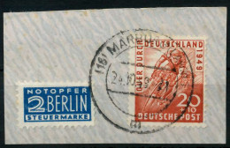 BIZONE Nr 107 Gestempelt Briefstück X78B3B6 - Afgestempeld