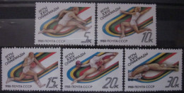 RUSSIA ~ 1988 ~ S.G. NUMBERS 5885 - 5889, OLYMPIC GAMES. ~ MNH #03654 - Neufs