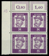 BERLIN DS BED. DEUT. Nr 201 DZ 12 Postfrisch VIERERBLOC X809832 - Unused Stamps