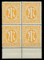 BIZONE AM-POST Nr 13-Az Postfrisch VIERERBLOCK URA X81B27A - Postfris