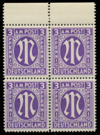 BIZONE AM-POST Nr 10-Az Postfrisch VIERERBLOCK ORA X81B2D2 - Postfris