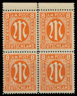 BIZONE AM-POST Nr 14-By Postfrisch VIERERBLOCK X81B37E - Postfris