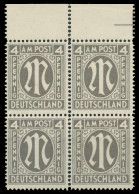 BIZONE AM-POST Nr 11-Cy Postfrisch VIERERBLOCK ORA X81E45A - Ungebraucht