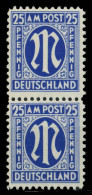 BIZONE AM-POST Nr 28Cz Postfrisch SENKR PAAR X81E51A - Mint