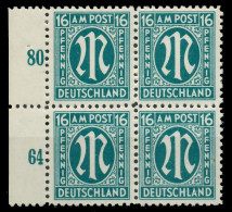 BIZONE AM-POST Nr 25Az Postfrisch VIERERBLOCK SRA X81E632 - Mint