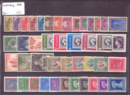 LUXEMBOURG - LOT DE TIMBRES NEUFS ** SANS CHARNIERE - COTE: ENV. 650.- - Verzamelingen