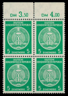 DDR DIENST HAMMER ZIRKEL Nr 34yBY Postfrisch VIERERBLOC X8222EA - Autres & Non Classés