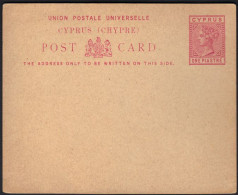 CYPRUS- GREECE- GRECE-HELLAS- EGEO Post Card One Piastre Queen Victoria MNH** - Briefe U. Dokumente