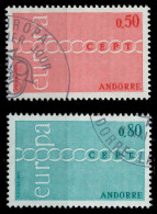 ANDORRA (FRANZ. POST) 1971 Nr 232-233 Gestempelt X02C696 - Oblitérés