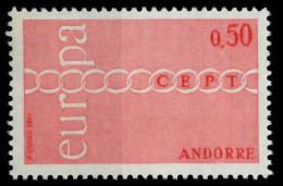 ANDORRA (FRANZ. POST) 1971 Nr 232 Postfrisch X02C69A - Nuevos