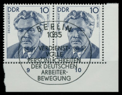 DDR 1990 Nr 3301 ESST Zentrisch Gestempelt WAAGR PAAR ECKE-U X034D32 - Used Stamps