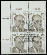 DDR 1990 Nr 3301 ESST Zentrisch Gestempelt VIERERBLOCK ECKE- X034D4E - Used Stamps