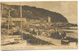 Fishing Village, Jack Fish, Lake Superior. On Canadian Pacific Railway, 1908 Pc - Sonstige & Ohne Zuordnung