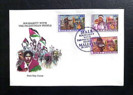 Maldives - Solidarity With The Palestinian People First Day Cover 1983 (Palestine) - Maldivas (1965-...)