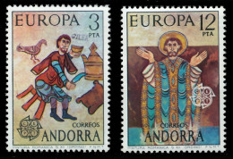 ANDORRA SPANISCHE POST 1970-1979 Nr 96-97 Postfrisch S7C9A8E - Unused Stamps