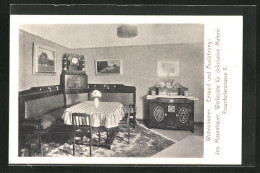 AK München, Ausstellung Bemalter Wohnräume 1910, Wohnzimmer  - Ausstellungen
