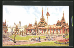 Künstler-AK London-Wembley, British Empire Exhibition, The Burma Building  - Exhibitions