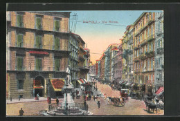 Cartolina Napoli, Via Roma  - Napoli (Naples)