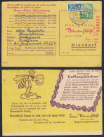 Delligsen über Alfeld Leine Landpost Überstempel Auf Karte 1956   (32691 - Autres & Non Classés