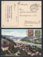 AK WEHLEN Sächsische Schweiz 1922 Nach Stockholm    (32696 - Andere & Zonder Classificatie