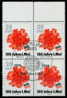 DDR 1990 Nr 3323 ESST Zentrisch Gestempelt VIERERBLOCK ORA X04B45E - Used Stamps