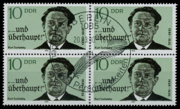 DDR 1990 Nr 3321 ESST Zentrisch Gestempelt VIERERBLOCK X04B50A - Used Stamps
