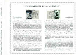 Rarissime Feuillet PAC (précurseur De CEF) 1964,  XXe Anniversaire De La Libération. 2 Valeurs Résistance Et Déportation - 1960-1969