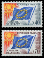 FRANKREICH DIENSTMARKEN EUROPARAT Nr 13-14 Postfrisch SADFBA2 - Mint/Hinged