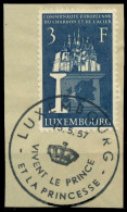 LUXEMBURG 1956 Nr 553 Zentrisch Gestempelt Briefstück X06A87E - Used Stamps