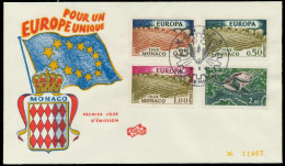 MONACO 1962 Nr 695-698 BRIEF FDC X08956E - Cartas & Documentos