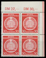 DDR DIENST HAMMER ZIRKEL Nr 11XI Postfrisch VIERERBLOCK X1D278E - Autres & Non Classés