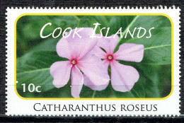 Série Courante. Fleurs : Catharanthus Roseus - Cook Islands