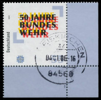 BRD BUND 2005 Nr 2497 Zentrisch Gestempelt ECKE-URE X33B752 - Used Stamps