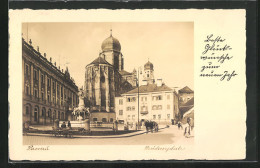 AK Passau, Residenzplatz Mit Kirche  - Passau