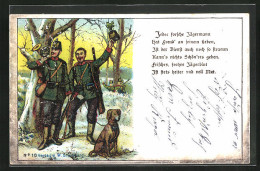 AK Infanteristen Eines Jäger-Regiments Mit Spürhund  - Guerre 1914-18