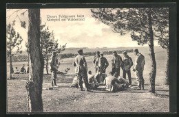 AK Soldaten In Feldgrau Beim Skatspiel Am Waldesrand  - Speelkaarten