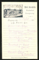 Lithographie Langeoog, Hôtel Ahrenholtz, Speisenfolge  - Langeoog
