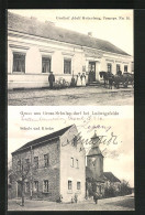 AK Gross-Schulzendorf Bei Ludwigsfelde, Gasthof Adolf Grüneberg, Schule Und Kirche  - Schulzendorf