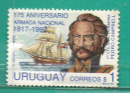 806 URUGUAY 1993 YT 1432 Mint-175a. Armada Nacional-TT:Barcos,Personalidades - Uruguay