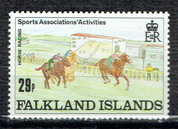 Activités Sportives Dans Les Associations. Dessins D'enfants : Course De Chevaux - Falklandeilanden
