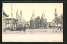 AK Lübeck, Holstentor Mit Marien- & Petrikirche  - Lübeck