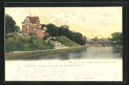AK Lübeck, Navigationsschule Und Mühlentorbrücke  - Luebeck