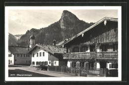 AK Oberammergau, Strassenpartie Mit Hotel  - Oberammergau