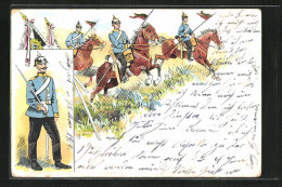 Künstler-AK Soldaten Der Kavallerie Im Manöver  - Guerre 1914-18