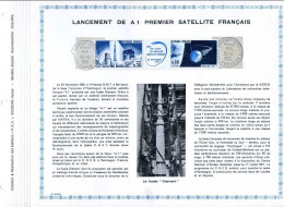 Rarissime Feuillet PAC (précurseur De CEF) De 1965. Lancement De A1 Premier Satellite Français - 1960-1969