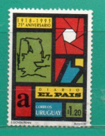 813 URUGUAY 1993 YT 1441 Ss Mint -75a. Diario El País TT:Periódicos - Uruguay